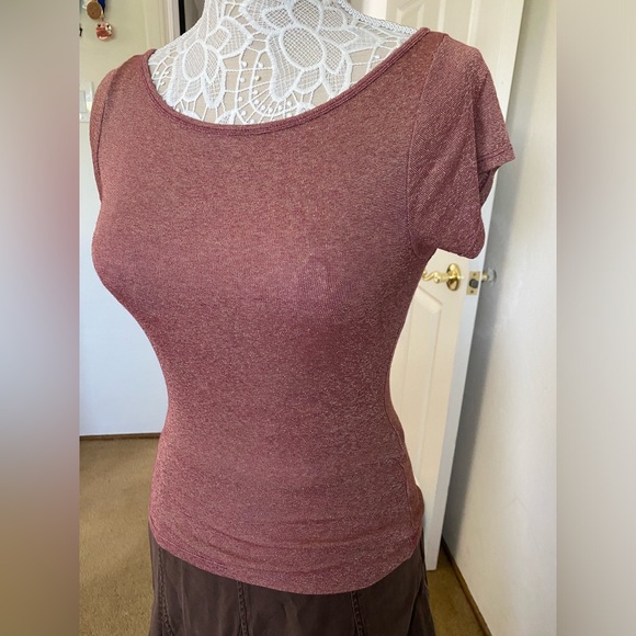 Michael Stars red brown tshirt, one-size. Used - Picture 5 of 6